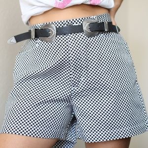 GINGHAM HIGH-RISE LEE SHORTS